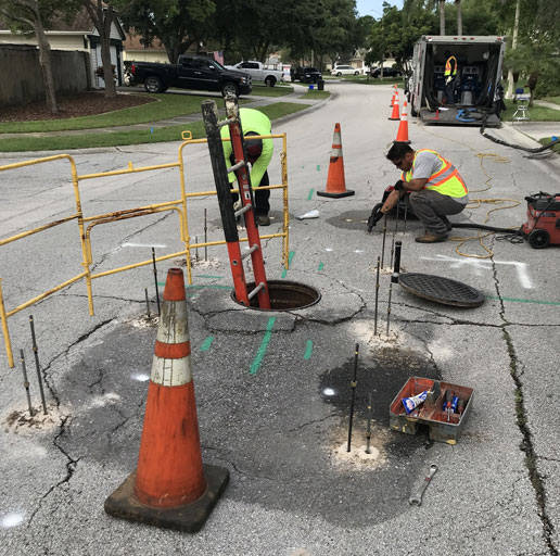 Shenandoah workers - Soil & Seawall Stabilization