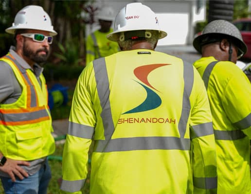 Shenandoah workers with vests- Emergency response